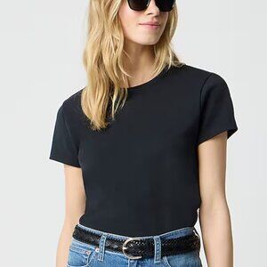 J. Crew Plus Essential Short Sleeve Cotton Crewneck Tee Black Size 2X NWT